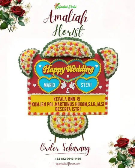 Papan Bunga Pernikahan Cangko